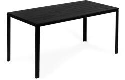 ModernHOME Polywood 6 személyes kerti asztal, 156x78x72 cm, fekete