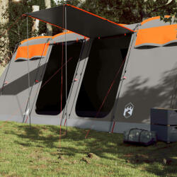 vidaXL 8 személyes szürke és narancssárga vízálló alagút családi sátor (94618) - vidaxl