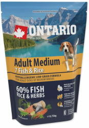 ONTARIO Dog Adult Medium hal és rizs 0, 75 kg