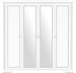 WIPMEB White 014 szekrény 4d2s havas kőris/ezüst fenyő - smartbutor