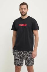 Hugo pamut pizsama fekete, mintás, 50514972 - fekete L