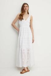 GUESS pamut ruha PALMA fehér, maxi, harang alakú, W4GK46 WG571 - fehér M