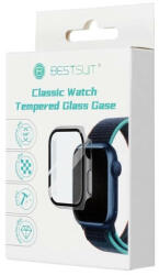 Apple Watch Series 7/8 45mm Bestsuit Hybrid Edzett Üveg Tok Szürke Kerettel