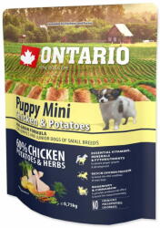 ONTARIO Puppy Mini csirke, burgonya és gyógynövények 0, 75 kg