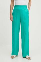 United Colors of Benetton nadrág női, zöld, magas derekú széles, 4XBQDF06Z - zöld XS