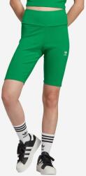 adidas Originals rövidnadrág női, zöld, sima, magas derekú - zöld 34