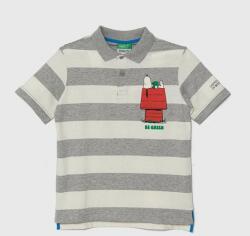 Benetton gyerek pamut póló x Snoopy szürke, mintás - szürke 140