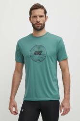 Nike edzős póló Lead Line zöld, nyomott mintás - zöld M