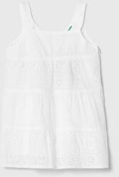 United Colors of Benetton gyerek pamutruha fehér, mini, harang alakú - fehér 110 - answear - 15 990 Ft