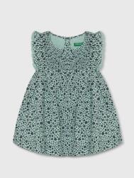 United Colors of Benetton gyerek ruha zöld, mini, harang alakú - zöld 110 - answear - 12 990 Ft