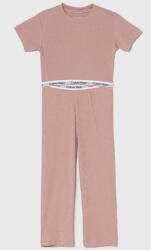 Calvin Klein Underwear gyerek pizsama rózsaszín, sima - rózsaszín 140-152