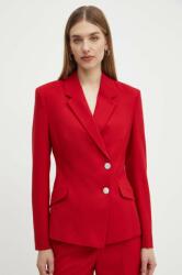 Boss gyapjú kabát piros, sima, kétsoros gombolású, 50521135 - piros 36