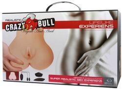 Crazy Bull Realistic Vagina and Anal Lifelike Experiens bőrszerű férfi maszturbátor