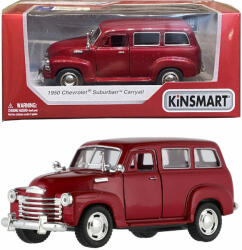 Kinsmart 1950 Chevrolet Suburban Carryall kisautó - bordó (KT5006)