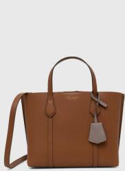 Tory Burch bőr táska Perry Triple-Compartment barna, 81928.905 - barna Univerzális méret