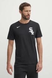 Nike pamut póló Chicago White Sox fekete, férfi, nyomott mintás - fekete S