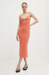 Roxy ruha Wavey Lady narancssárga, midi, testhezálló, ERJKD03469 - narancssárga M