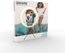  Qware: LED gyűrűs lámpa állvánnyal okostelefonhoz (PRXQWHOF250)