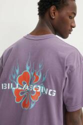 Billabong pamut póló Paradise lila, férfi, nyomott mintás, ABYZT02309 - lila M