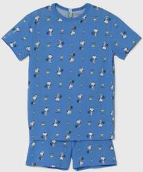 United Colors of Benetton gyerek pamut pizsama mintás - kék 100 - answear - 10 990 Ft