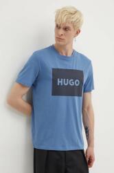 Hugo pamut póló férfi, nyomott mintás, 50467952 - kék M