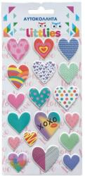 Luna The Littlies: Szívecske mintás 3D pufi matrica szett 10x22cm-es íven (000646967) - jatekshop