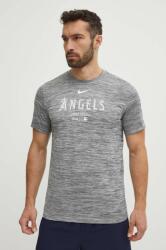 Nike t-shirt Los Angeles Angels szürke, férfi, nyomott mintás - szürke S