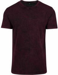 Build Your Brand Férfi póló Acid Washed - Berry / fekete | 4XL (BY070-1000296221)