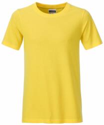 Daiber Tricou clasic pentru băieți din bumbac organic 8008B - Galbenă | XS (8008B-1755109)