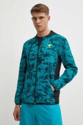 Under Armour edzős pulóver Project Rock zöld, mintás, kapucnis - türkiz L