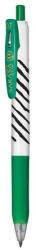 Zebra Zseléstoll, 0, 33 mm, nyomógombos, csíkos test, ZEBRA "Sarasa Clip", zöld (TZ48294) - bestoffice