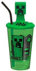 Minecraft Green műanyag 3D szívószálas pohár 443 ml - lord