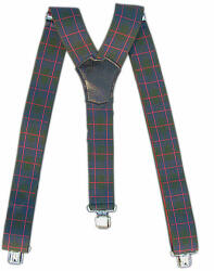 TifanTEX Bretele pentru pantaloni KARO verde-albăstrui (bretele) (0148E5)