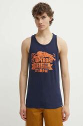 Superdry t-shirt sötétkék, férfi - sötétkék L