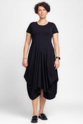 Pierino Rochie lunga in colturi, din tricot de bumbac, neagra Talie unica