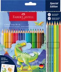 Faber-Castell Creioane colorate 18+6 culori, grip 2001 PROMO Dinozauri FABER-CASTELL (14045)