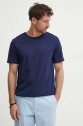United Colors of Benetton pamut póló sötétkék, férfi, sima - sötétkék XL - answear - 8 390 Ft