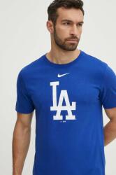 Nike pamut póló Los Angeles Dodgers férfi, nyomott mintás - kék XL