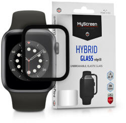 myscreen Apple Watch Series 6/SE (44 mm) üveg képernyővédő fólia - MyScreen Protector Hybrid Glass Edge 3D - 1 db/csomag - fekete