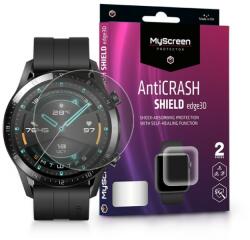 myscreen Huawei Watch GT 2 (46 mm) ütésálló képernyővédő fólia - MyScreen Protector AntiCrash Shield Edge3D - 2 db/csomag - átlátszó - multimediabolt