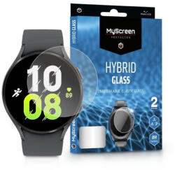 myscreen Samsung Galaxy Watch 5 (44 mm) rugalmas üveg képernyővédő fólia - MyScreen Protector Hybrid Glass - 2 db/csomag - átlátszó