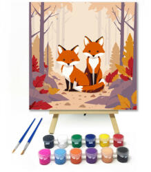  Rókák az erdőben - gyerek számfestő készlet