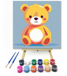  Sárga mackó - gyerek számfestő készlet