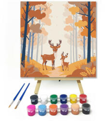  Erdei őzikék - gyerek számfestő készlet