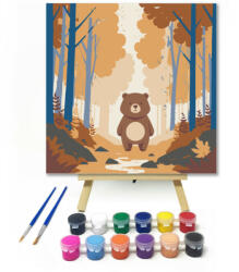  Medve az őszi erdőben - gyerek számfestő készlet