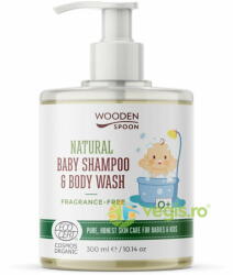 Wooden Spoon Sampon si Gel de Dus pentru Copii si Bebelusi 0+ Luni fara Parfum Bio 300ml