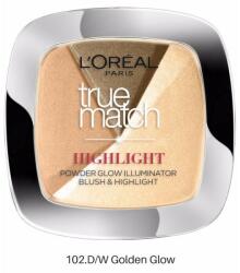 L'Oréal Pudra iluminatoare, Loreal, True Match Highlight, 102 Golden Glow