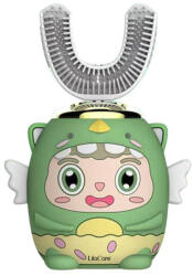 Lila Care Periuta de dinti electrica pentru copii Lila Care, tip U, cu incarcare USB, cu 5 viteze, verde