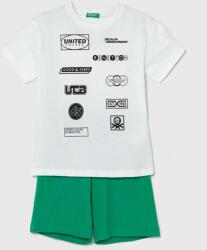 United Colors of Benetton gyerek pamut melegítő szett zöld - zöld 130