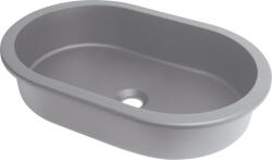 Deante Lavoar incastrat compozit gri Deante Silia, oval, 59 cm (CQS_SU6U)